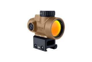 Coyote brown anodized green dot optic.